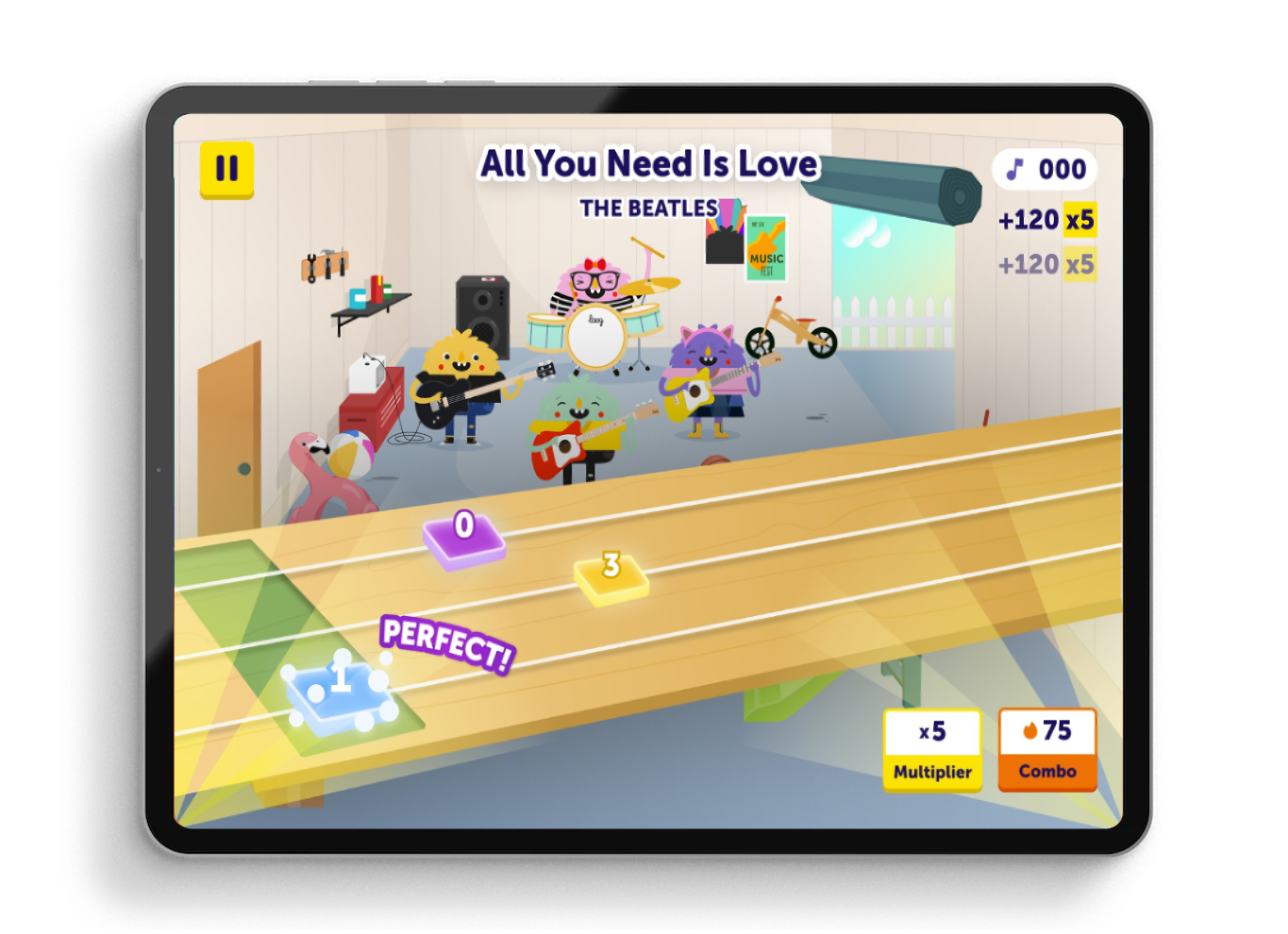 Beatles + Loog Yellow Mini Guitar