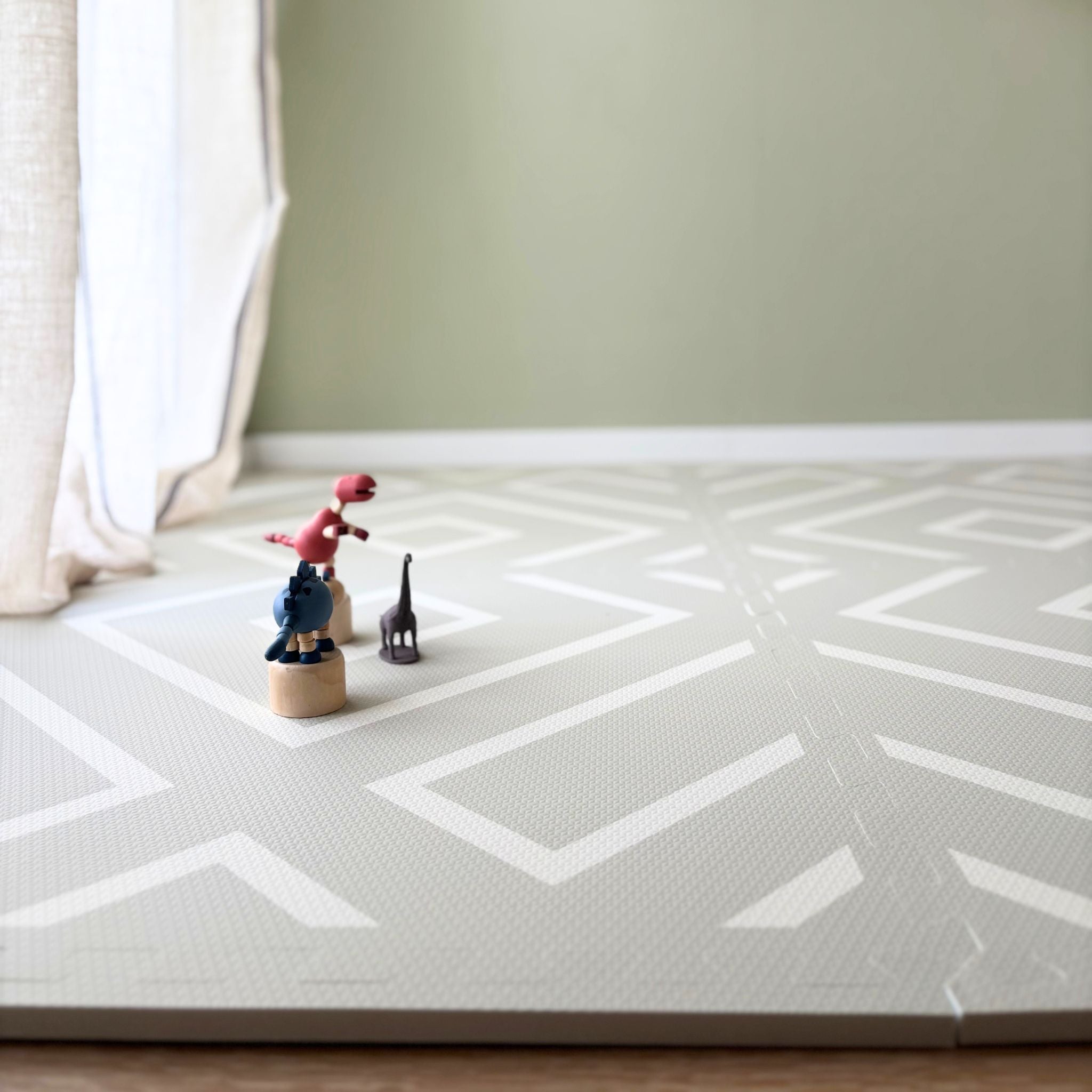 Modern Blocks Play Mat | Soft Sage