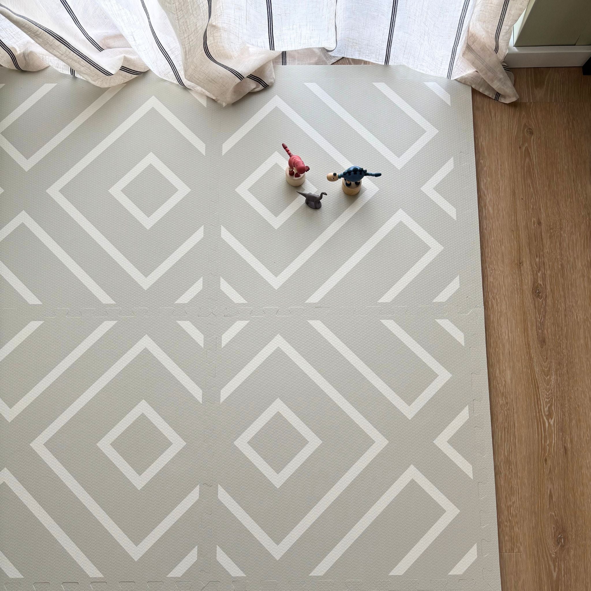Modern Blocks Play Mat | Soft Sage