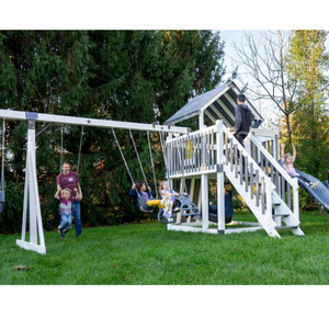 Bright Star Vinyl Swing Set swinging