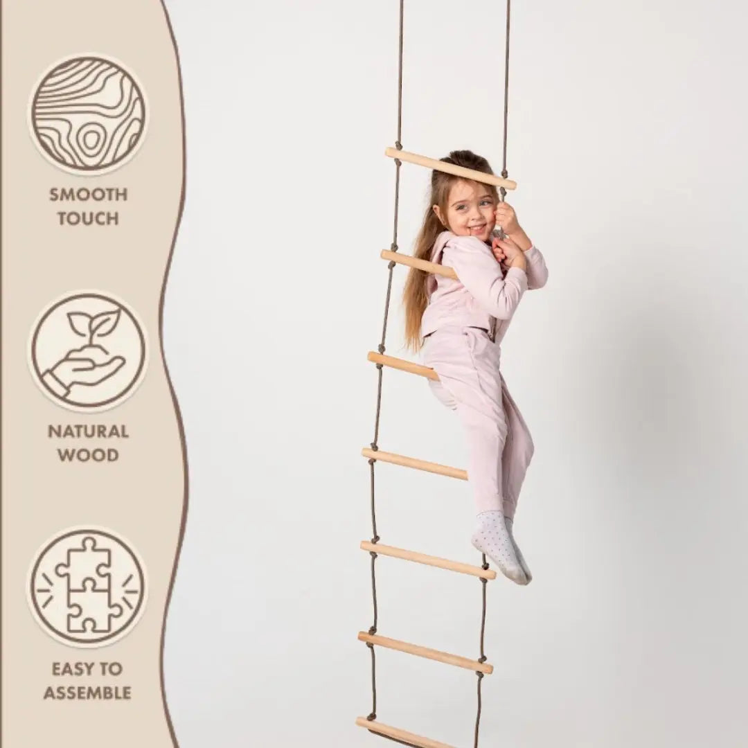 Kids Climbing Rope Ladder