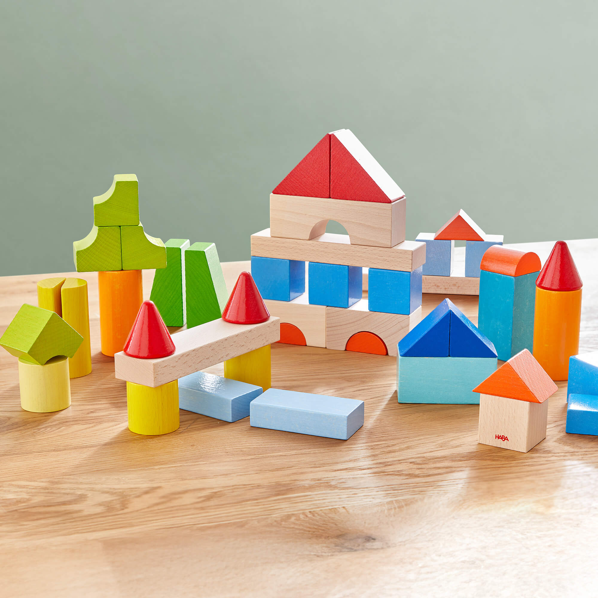 HABA Colored Building Blocks | 46 Piece Set