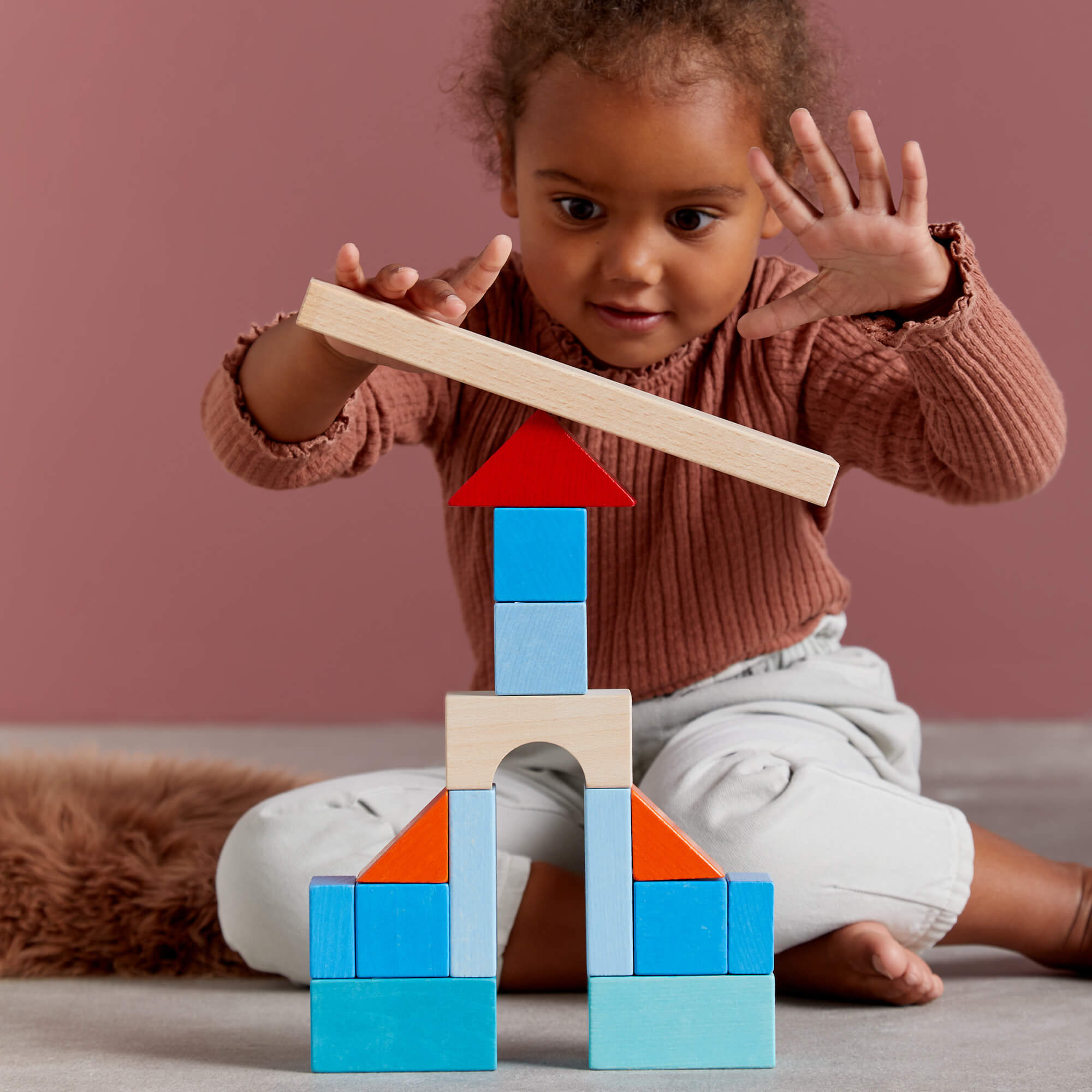 HABA Colored Building Blocks | 46 Piece Set