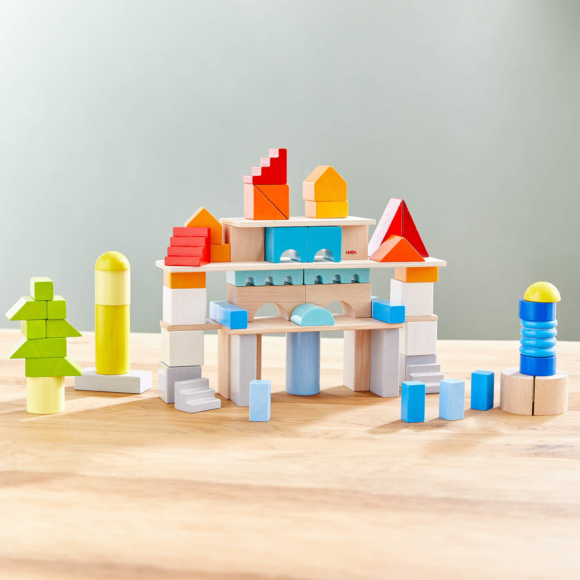 HABA Colored Building Blocks | 85 Piece Set
