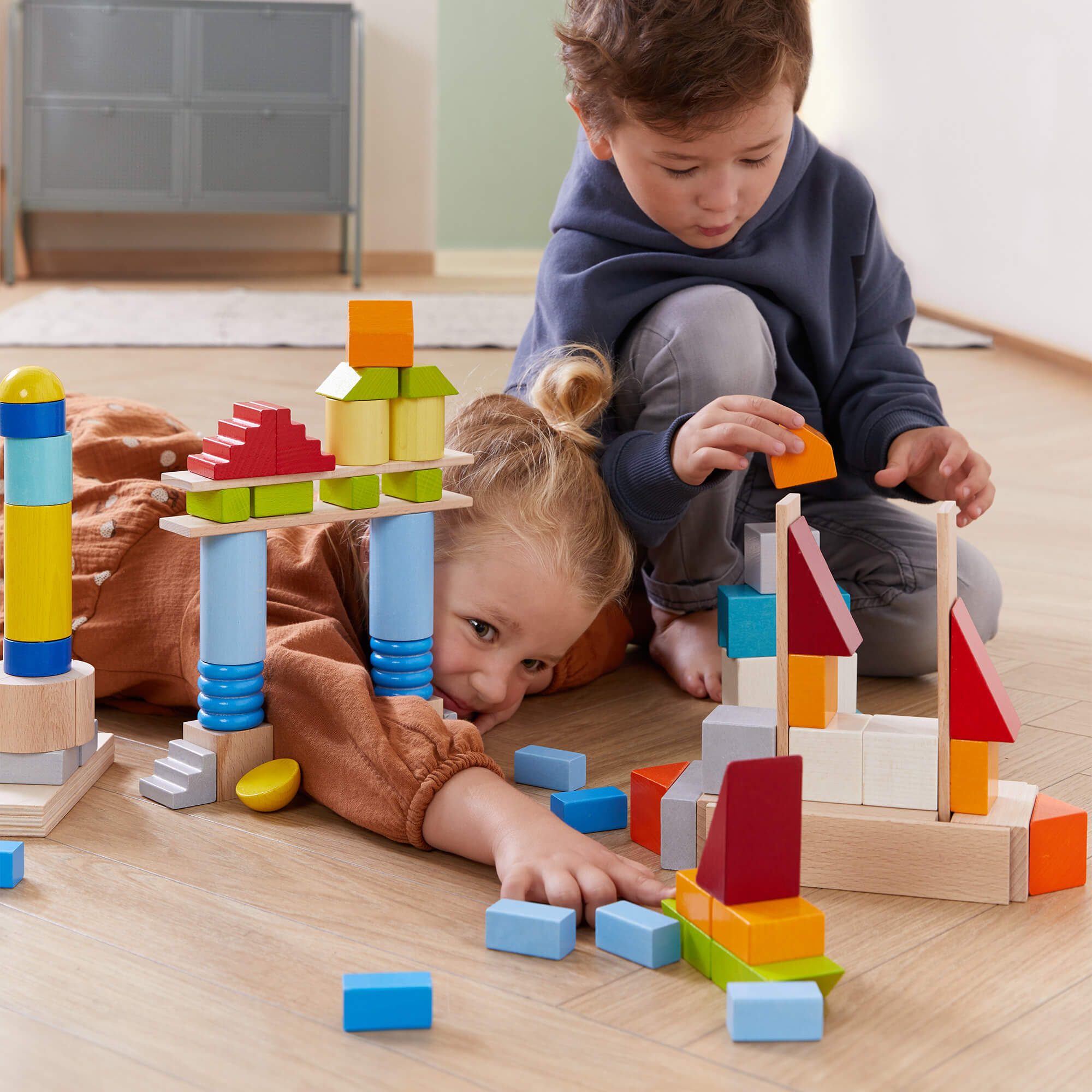 HABA Colored Building Blocks | 85 Piece Set
