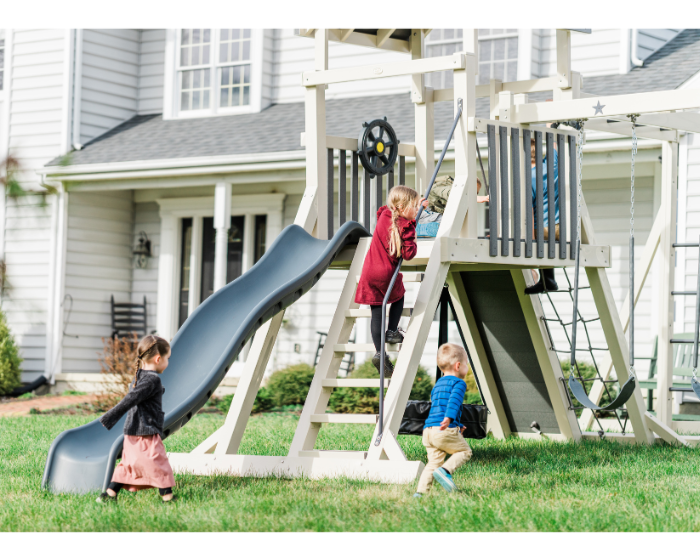 comet swing set close up lifestyle
