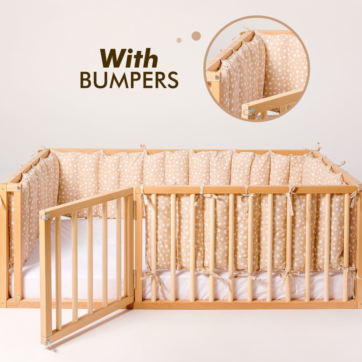 Montessori Floor Bed with Fence | Full Size