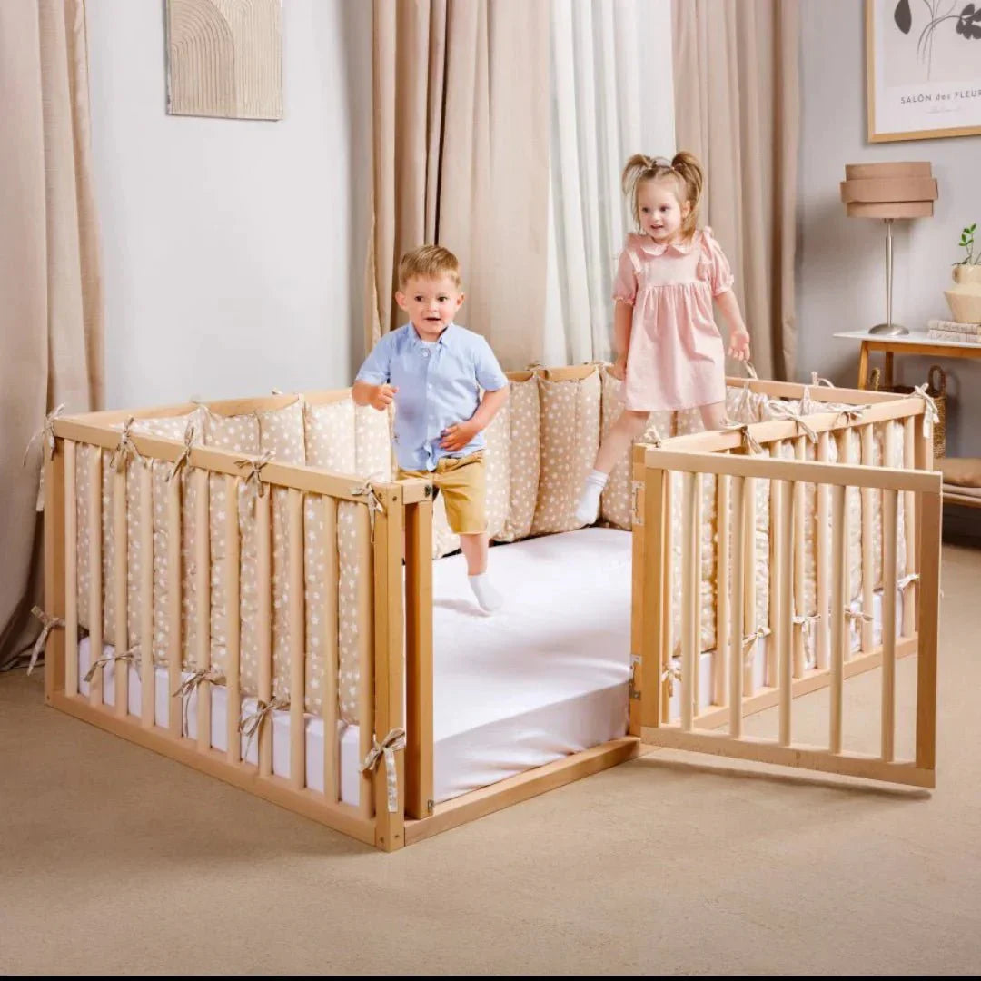 Montessori Floor Bed with Fence | Full Size