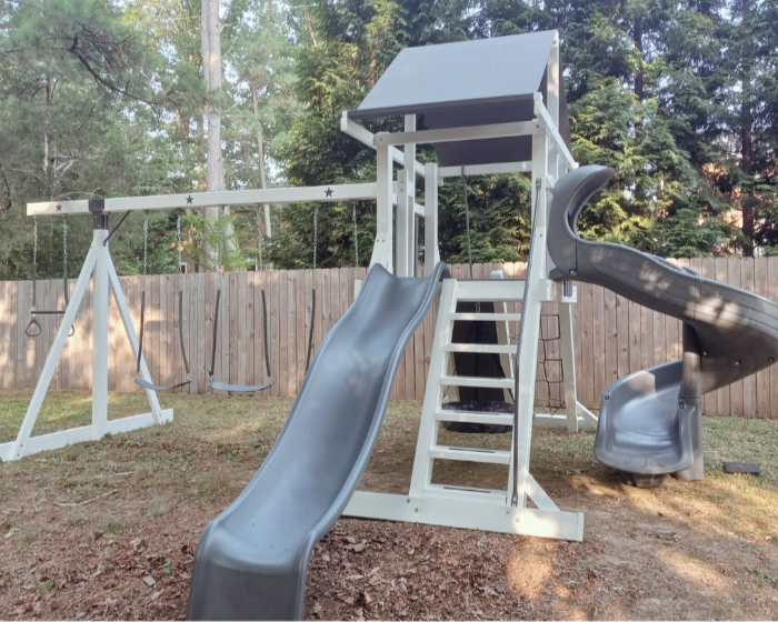 galaxy swing set with spiral slide