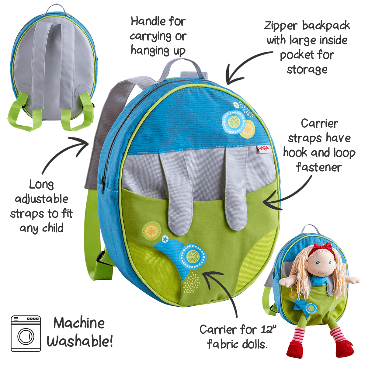 Summer Meadow Doll Backpack