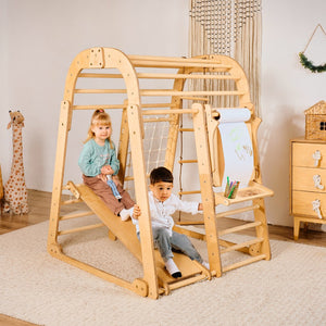 7in1 Indoor Playground + Swings + Slide + Art Set