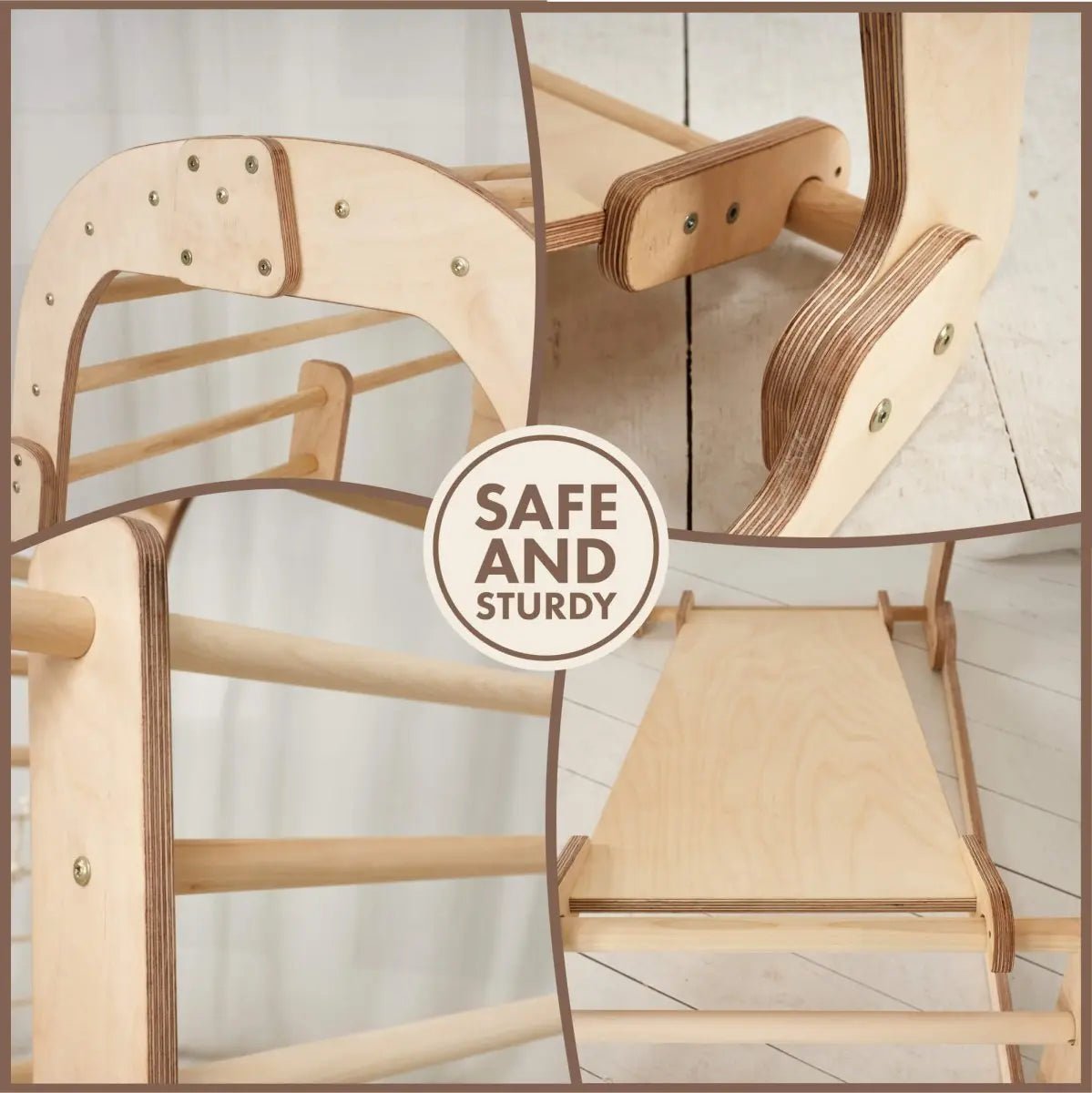 6in1 Indoor Wooden Playground + Swings + Slide
