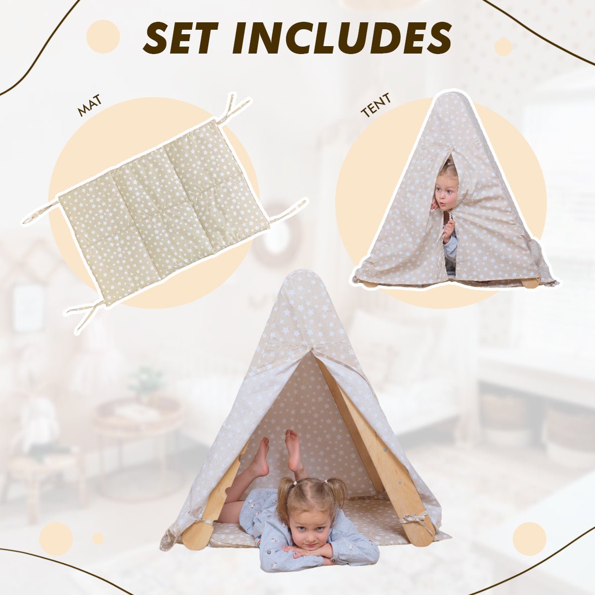 Play Tent Cover for Pikler Triangle