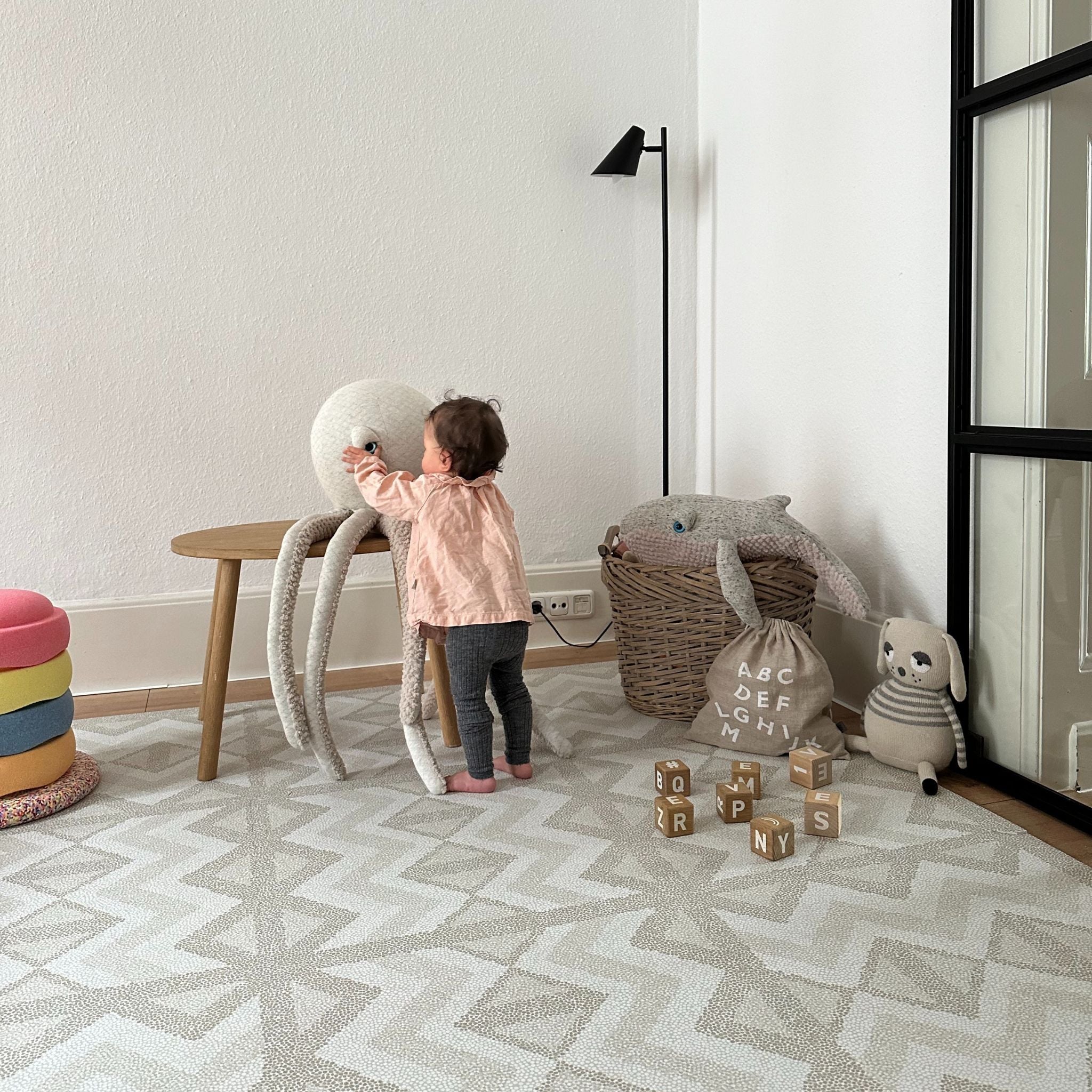 Kilim Play Mat | Feather Gray