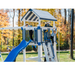 solar swing set with fireman pole