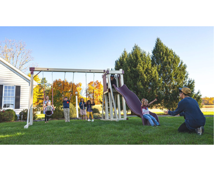 Star 2 Vinyl Swing Set