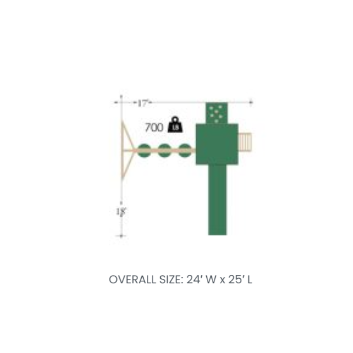 star I vinyl swing set measurements