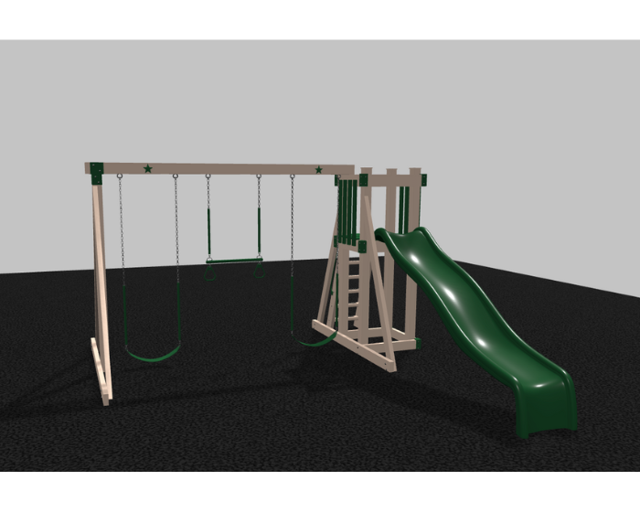 Star 2 Vinyl Swing Set