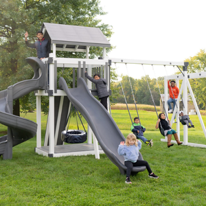 star light vinyl playset with tire swing