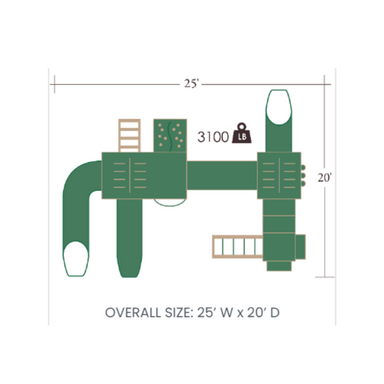 Star Palace Commercial Playset measurements