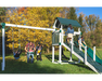 Star Quality Swing Set Silver Star Vinyl Swing Set lifestyle