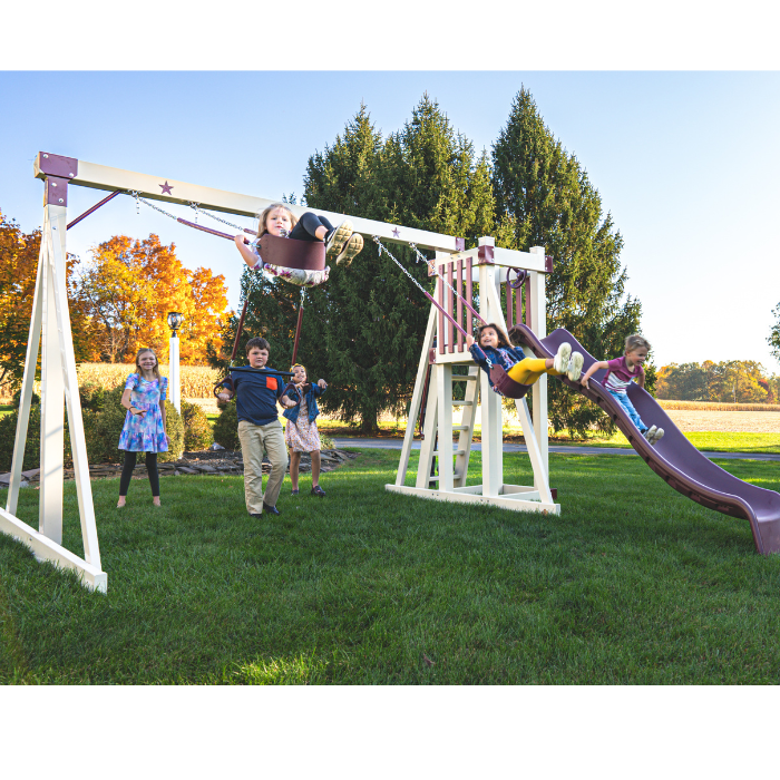 Star II Vinyl Swing Set — AlignedPlay