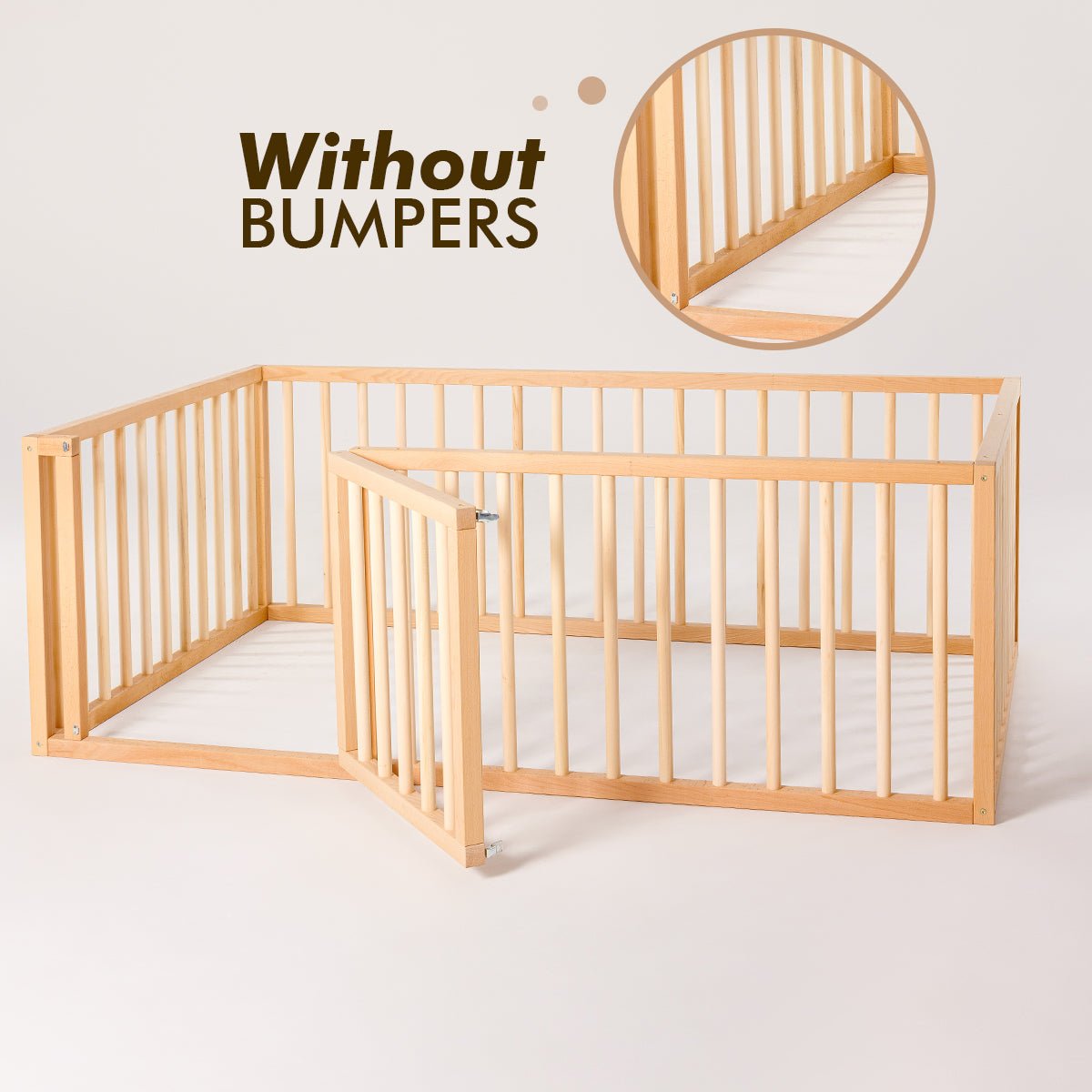 Montessori Floor Bed with Fence | Full Size