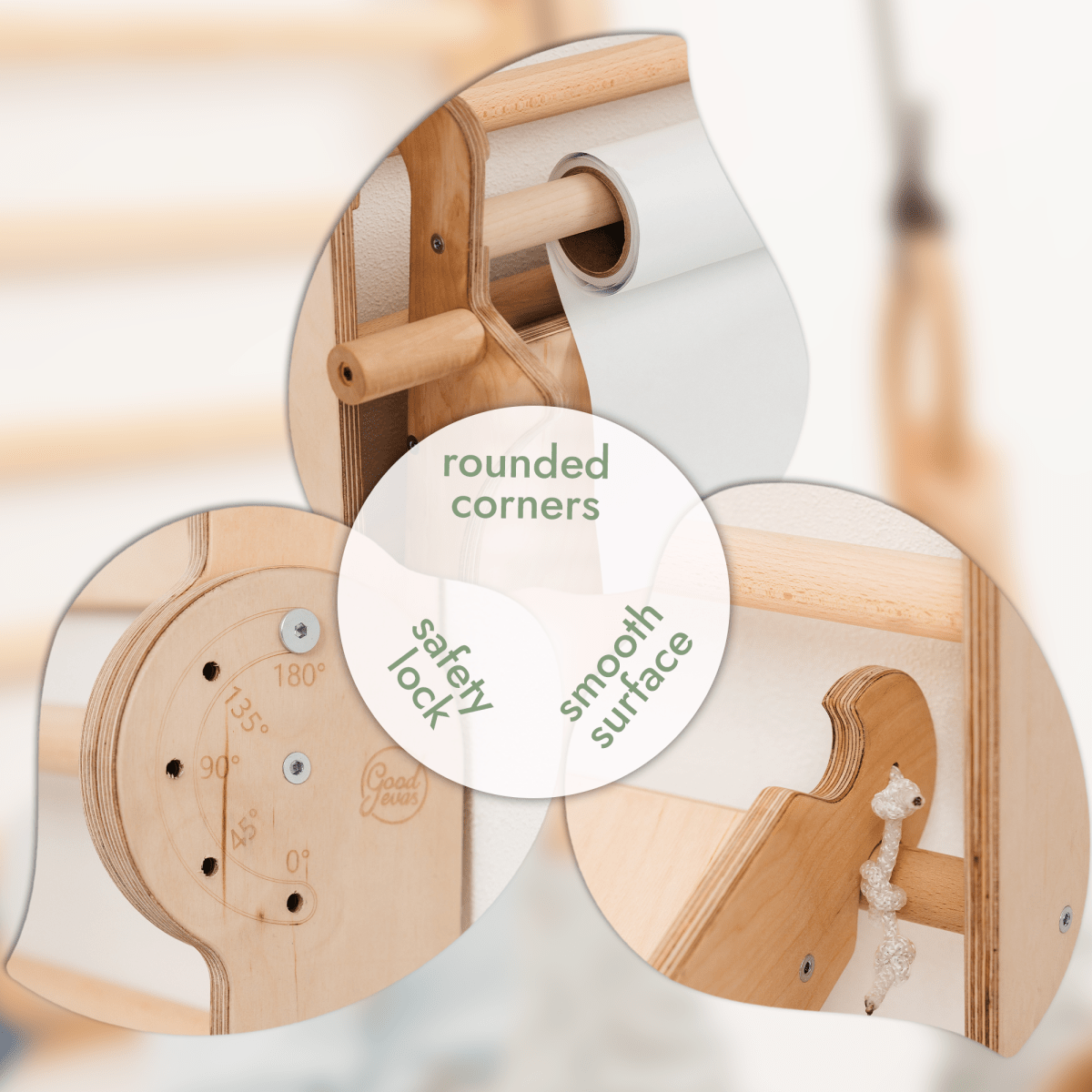 Swedish Wall for Kids + Swings+ Slide + Art Add-on