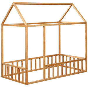 2MamaBees Montessori House Bed with Rails Corner View