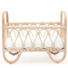 Ellie & Becks Co. Petit Doll Crib in Rattan Natural Front View