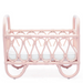 Ellie & Becks Co. Petit Doll Crib in Rattan Pink Front View