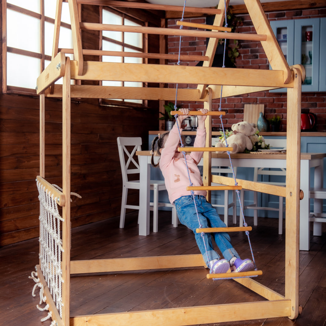 Goodevas Indoor Montessori Playhouse with Swings