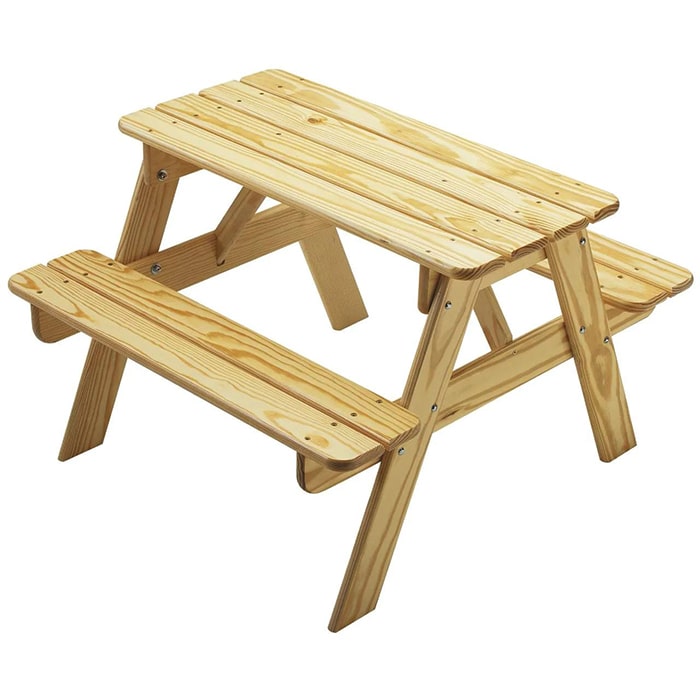 Little Colorado Toddler Picnic Table Natural