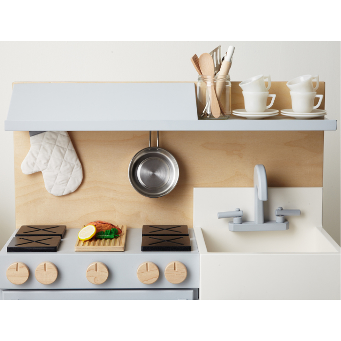 milton and goose essential play kitchen with hood close up