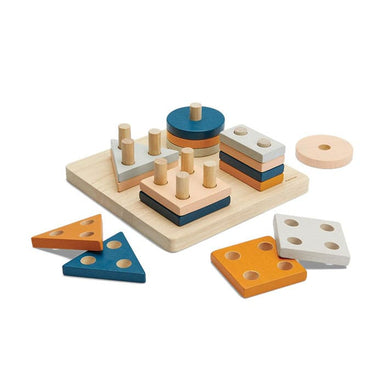 PlanToys Geometric Sorting Board - Orchard Full View