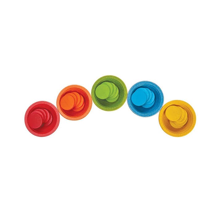 PlanToys Sort & Count Cups Top View