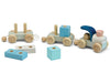 PlanToys Stacking Train Trio - Orchard Front View