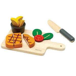 PlanToys Steak Set Top Front View