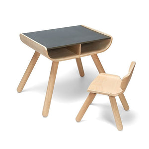 PlanToys Table & Chair - Black Full View