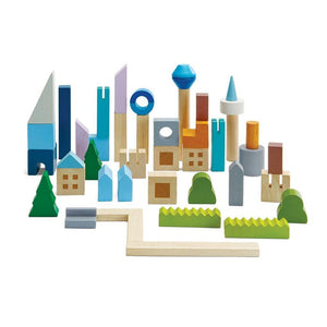 PlanToys Urban City Blocks Full View