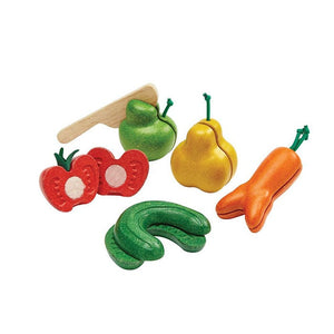 PlanToys Wonky Fruit & Vegetables Full View