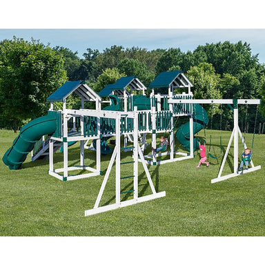 Star Swingsets Lucky Star Playground in Vinyl With Kids