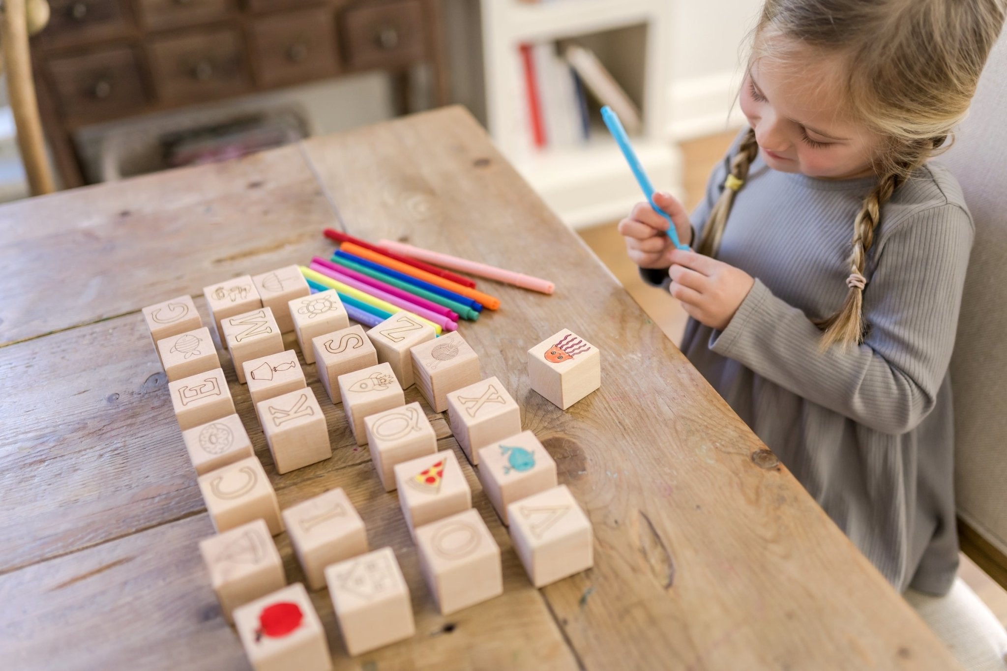 Bannor Toys Maple ABC Block Set