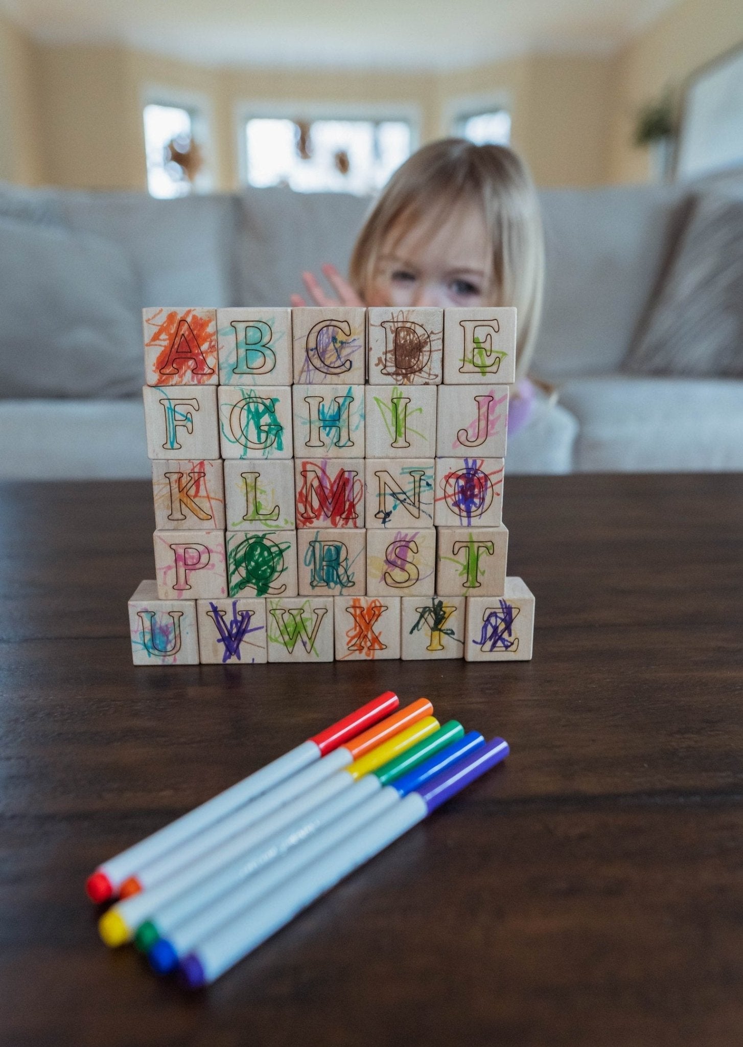 Bannor Toys Maple ABC Block Set