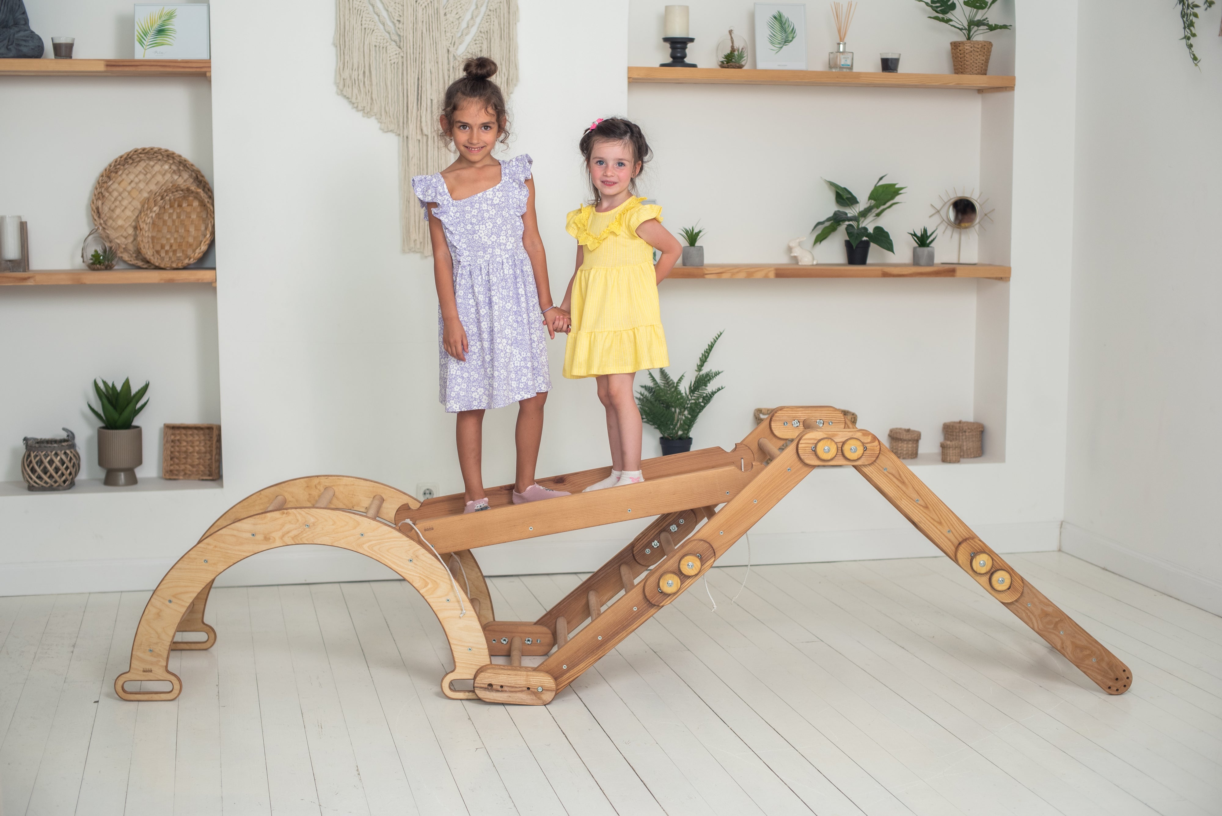 Goodevas Montessori Climbing Snake Set: 3 in1 Snake Ladder + Slide + Arch